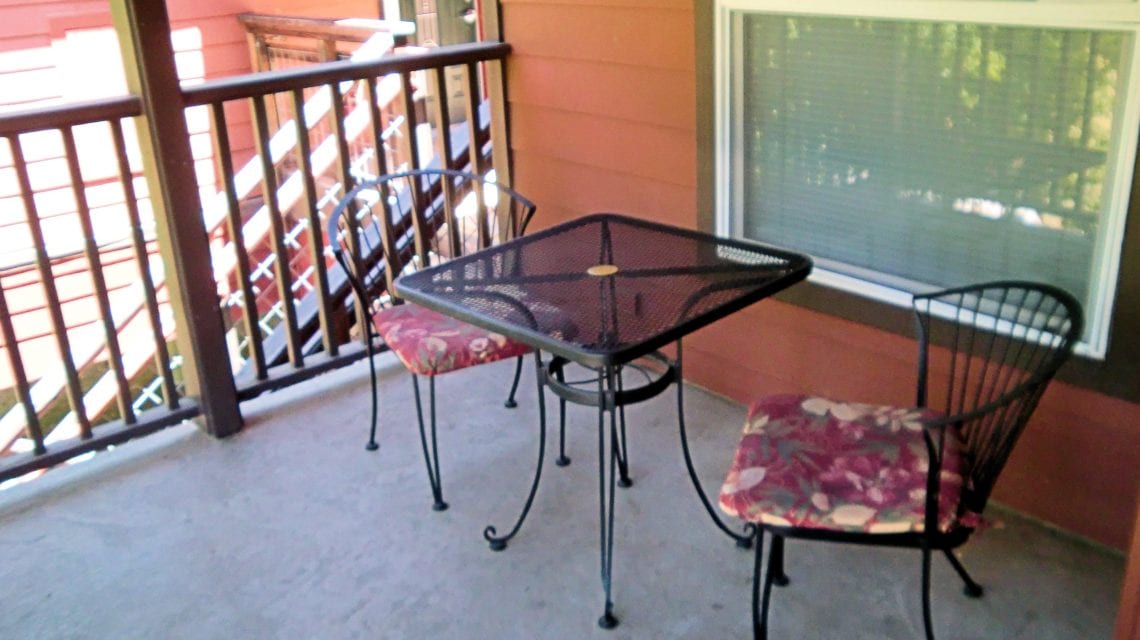 Falcon Suite deck at Creekside Inn and Resort
