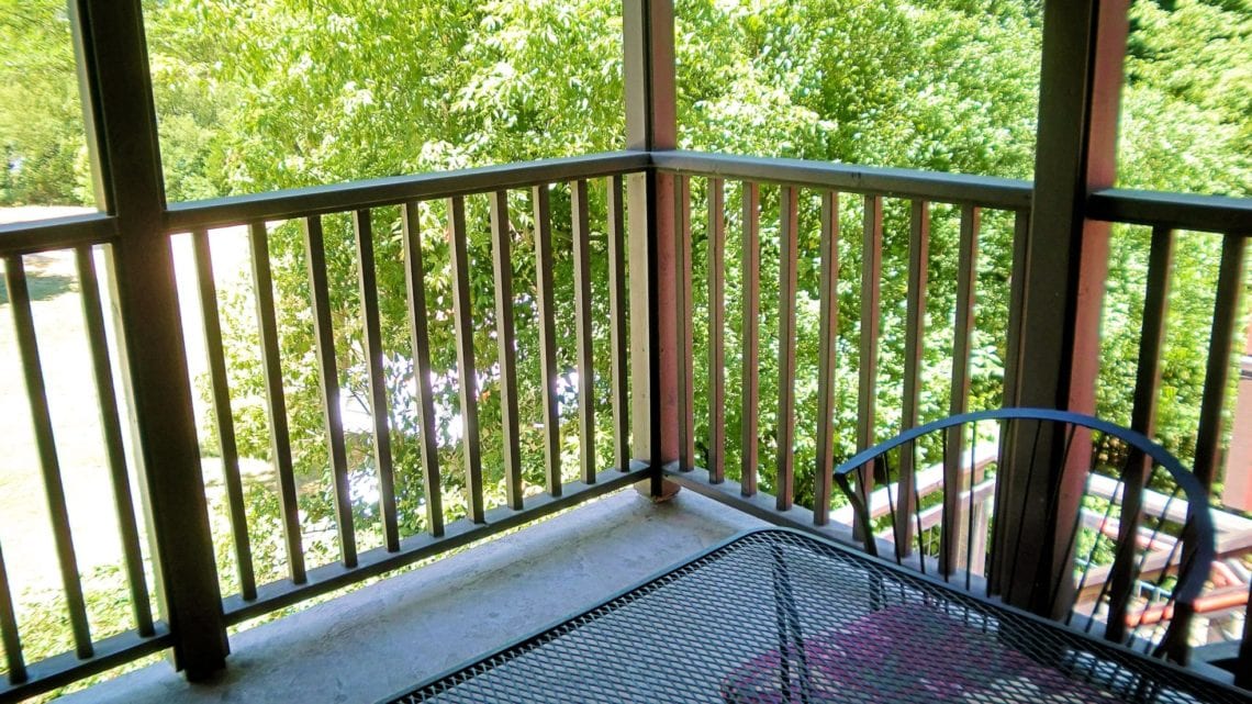 Falcon Suite view of trees and meadow at Creekside Inn and Resort