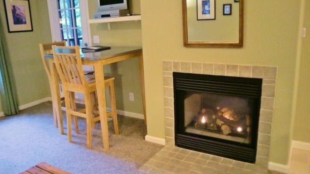 Finch fireplace at Creekside Inn and Resort
