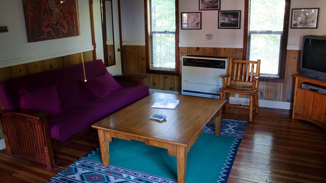 Tree House Cabin living area at Creekside Resort